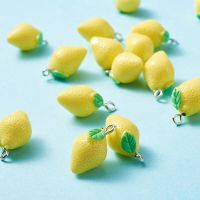 10Pcs 20*12MM Resin Lemon Beads Charms For DIY Jewelry Making Earrings Necklace Pendant Handmade Jewelry Accessories DIY accessories and others