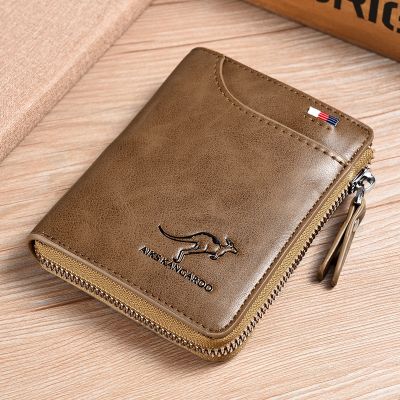 【CC】Mens RFID Protected PU Leather Wallet Vintage Short Purse Card Holder 9Z