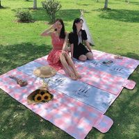 เสื่อปิกนิก แผ่นกันความชื้นในเต็นท์ เสื่อปิกนิกทุ่งหญ้านอกบ้าน picnic mat เสื่อขนาดพกพาพับเก็บได้มีหูหิ้ว C0071