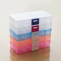 10 Grid Clear Plastic Storage Box Jewelry Bead Screw Organizer Container 1