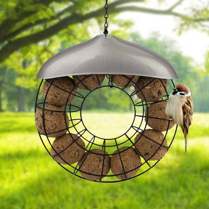 Outdoor Hanging Wild Bird Feeder - Bird Fat Ball Holder and for