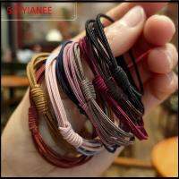 521YIANEE Random Color กระชับ เครื่องประดับผม สาว แหวนติดผม ยืดหยุ่นสูง เชือกผูกผม 4 in 1