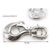 โหลด150/350/650/1000/1500กิโลกรัมตัวหนา1ตันตะขอยกของกันหลุดตะขอคาร์โก้304สแตนเลส1ชิ้น