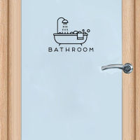 สติกเกอร์รูปลอกกันน้ำติดประตูอ่างอาบน้ำอุปกรณ์ตกแต่งผนังห้องอาบน้ำ