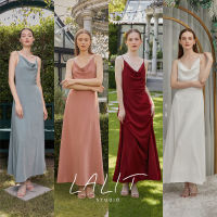 LALIT STUDIO Daina Dress เดรสยาวสายเดี่ยว (สินค้าพร้อมส่งยกเว้นสีขาว) ชุดออกงานแต่ง เรียบหรู งานกลางคืน