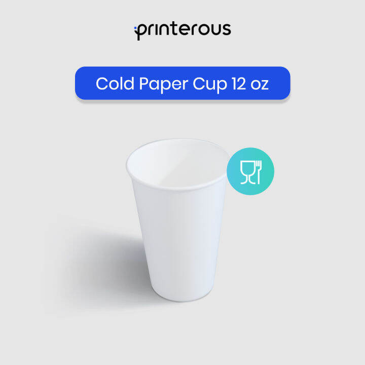 Cold Paper Cup / Gelas Kertas Minuman Dingin 12 oz (360 ml) - Tanpa ...