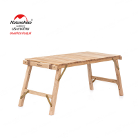 Naturehike Thailand โต๊ะไม้แบบแยกชิ้นประกอบ Egg Roll Folding Wooden Table