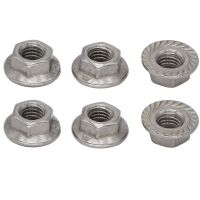 7pcs 5/16 Inch 5/16" 5/16-18 304 Stainless Steel 304SS UNC US America Coarse Form Lock Heavy Torque Type Hexagon Hex Flange Nut Nails  Screws Fastener