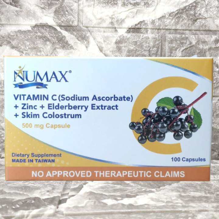NUMAX (Vitamin C Sodium Ascorbate + Zinc + Elderberry Extract + Skim