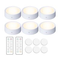 Remote Control Cabinet Lights Battery Powered Night Light Dimmable Warm/White Light Kitchen Lights Closet Aisle Stairs Lighting Night Lights