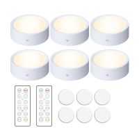 Remote Control Cabinet Lights Battery Powered Night Light Dimmable Warm/White Light Kitchen Lights Closet Aisle Stairs Lighting Ceiling Lights