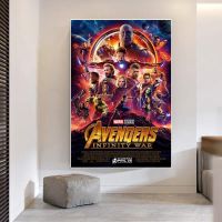 ✠✗¤ Disney Marvel-Avengers Infinity War โปสเตอร์ภาพยนตร์พิมพ์ซูเปอร์ฮีโร่ Spiderman Iron Man ภาพวาดผ้าใบ Wall Art ตกแต่งห้องนั่งเล่น