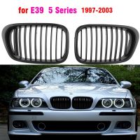 กระจังหน้าฝากระโปรงไตกว้างสีดำด้านศูนย์หน้าตะแกรงสำหรับ BMW E39 525 528 530 535 M5 1997 2003