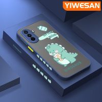 YIWESAN เคสสำหรับ Huawei Nova Y70 Plus Nova 10 Pro,เคสลายการ์ตูนไดโนเสาร์ดื่มนมเนื้อบางมีน้ำค้างแข็งโปร่งใสแข็งขอบสี่เหลี่ยมกันกระแทกปลอกซิลิโคนคลุมทั้งหมดเคสนิ่มป้องกัน