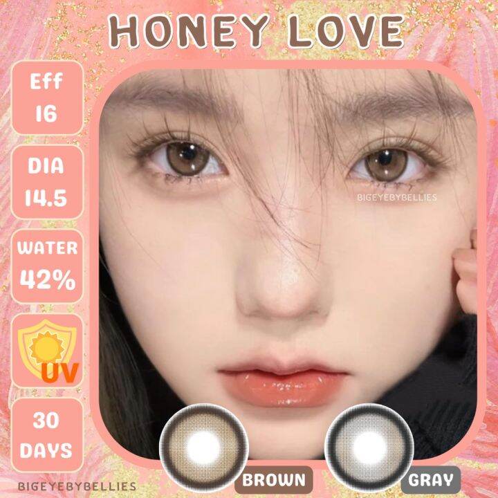 🔥คอนแทคเลนส์ ขนาดกลาง Honey Love (Luxzylens) Lazada.co.th