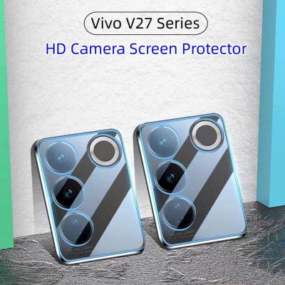 ฟิล์มสำหรับ Vivo หลัง V27E V25E V25Pro V25 V27 Pro V27Pro V 27 VivoV27 5กรัม3D Curverd ชัดเจนแบบ HD กระจกนิรภัยป้องกันเต็มพื้นที่ป้องกันหน้าจอแสดงผลของกล้องฟิล์มเลนส์