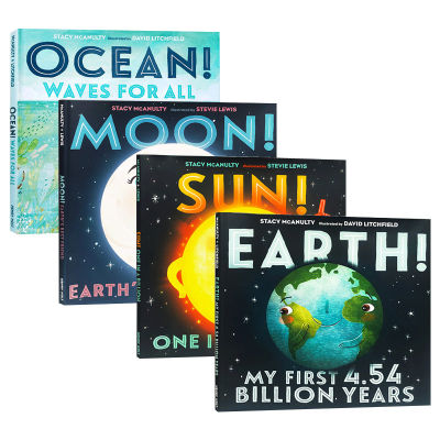 Confessions of our cosmic elements 4 English original picture books our universe sun earth moon ocean sun earth moon ocean childrens science popularization knowledge books original English books