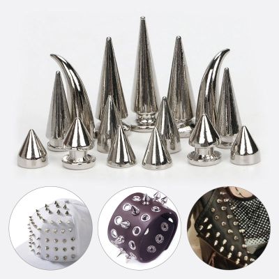 【CW】 10 Sets Clothing Rivets Spikes Round Studs Metal Shoes Punk Leather шипы