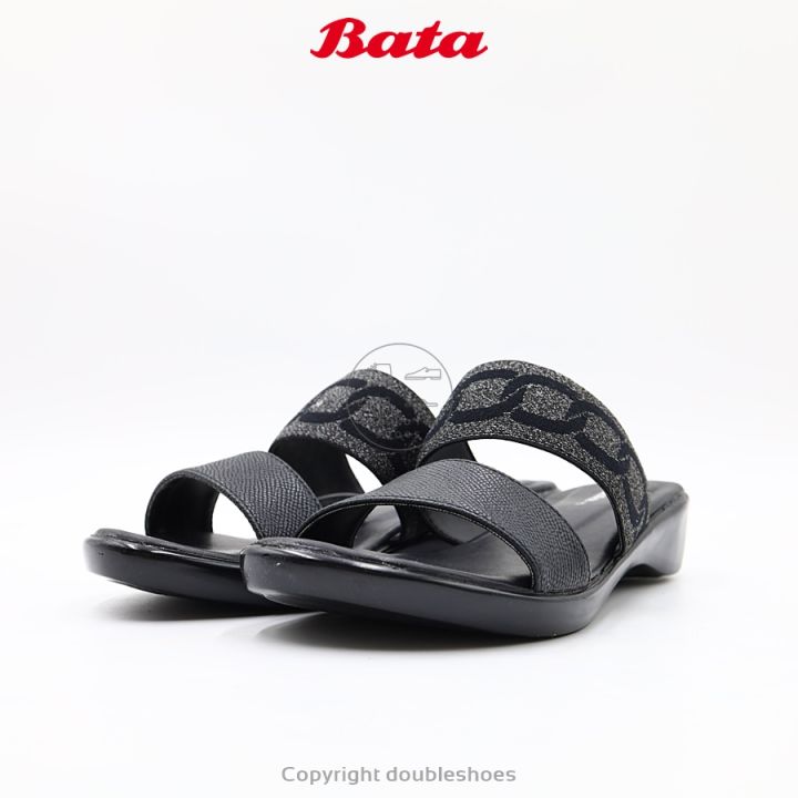 bata-รองเท้าแตะผู้หญิง-แบบสวม-ยกพื้น-สีดำ-สีเบจ-ไซส์-3-7-36-40-รุ่น-661-6377-661-8377