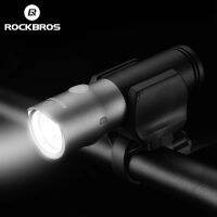 ROCKBROS 1000 lumens ไฟจักรยานกันน้ำ USB ชาร์จไฟจักรยานได้มัลติฟังก์ชั่แบบพกพา LED ไฟฉายอุปกรณ์จักรยาน