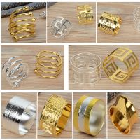 ♂✹✤ Metal Alloy Napkin Rings Gold And Silver Color For Table Decoration Table Napkin Rings Wholesale Metal Shiny Colour