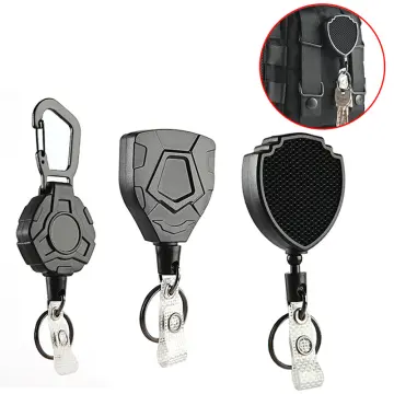 Heavy Duty Key Ring Steel Wire Rope Badge Id Holder For Maximum