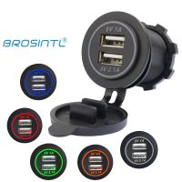 BROSINTL BC002KB | Car Bus Coach Marine Truck 5V 3.1A Double Port 24V 12V USB Charger Socket Car Chargers