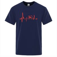 Ecg Irregular Love Heart Printed Mens Tshirts Breathable Soft Clothing Sxxxl Tee Shirt Man Tee Gildan