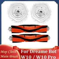 For Dreame Bot W10 / W10 Pro Robot Vacuum Cleaner Mop Cloths Mop Stents Main Brush Replacement Spare Accessories