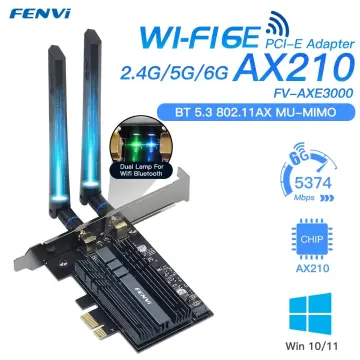 5374Mbps Wi-Fi 6E PCIe Wireless Network Card 5G/6Ghz WiFi Adapter Bluetooth  5.3 PCI Express 802.11AX Intel AX210 WiFi Card PC - AliExpress