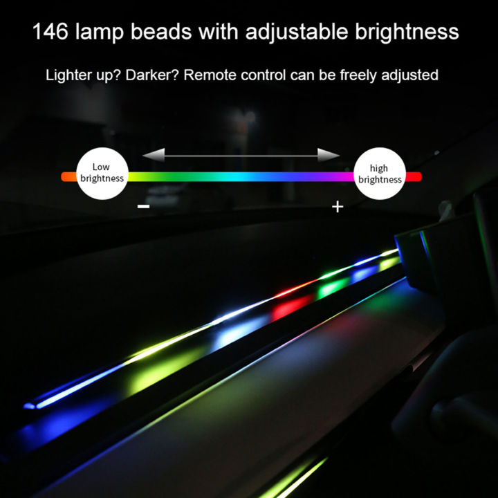 ไฟภายในรถแสงโดยรอบชุดอุปกรณ์ไฟหลากสีสันแบบ2-in-1พร้อมติดตั้งได้ง่ายควบคุมจังหวะเสียงและการใช้งาน