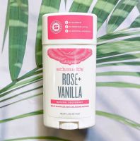 ผลิตภัณฑ์ระงับกลิ่นกายจากธรรมชาติ Natural Deodorant ROSE + VANILLA (Schmidts®) โรลออนสติ๊ก สเปรย์ดับกลิ่นกาย