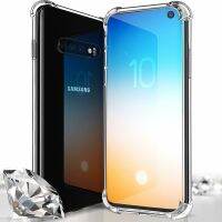 เข้ากันได้กับ Samsung S10ซีรี่ส์กันการตกกระแทกเคสโทรศัพท์สี่เหลี่ยมโปร่งใส