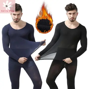 ZOOPF Hot Sale Hot Mens Pajamas Winter Warm Thermal Underwear Long Johns  Sexy Black Thermal Underwear Sets