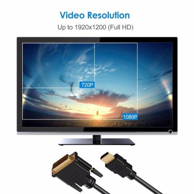 HDMI-Kompatibel dengan Kabel DVI Pria 24 1 Adaptor DVI Pria Berlapis Emas 1080P Untuk Proyektor HdTV DVD Konverter Kecepatan Tinggi