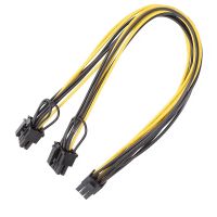 Computer Connection Cable Graphics Card Power Cable 6Pin Male to Dual 8Pin Male 30cm