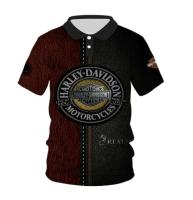 Harley-Davidson Polo 3D POLO shirt Harlay-Davidson Motorcycle Cycles xzx180305 Polo POLO shirt Fremium - Razkacollection  067