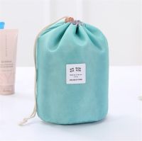 กระเป๋าเครื่องสำอางแฟชั่น Tas Kosmetik กันน้ำทรงกลมสำหรับผู้หญิงผู้จัดแต่งหน้าท่องเที่ยวชุดอุปกรณ์เครื่องอาบน้ำอุปกรณ์จัดเก็บของผู้หญิงกระเป๋าเครื่องสำอางอุปกรณ์อาบน้ำกล่องสุภาพสตรี