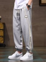 HOT11★2023ใหม่ผู้ชาย Joggers Sweatpants Baggy กางเกงแฟชั่น Drawstring สีดำสีเทาผ้าฝ้ายลำลองกางเกงหลวม Plus ขนาด6XL 7XL 8XL