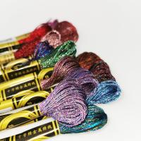 【YD】 Multicolor Metallic Embroidery Thread Floss Threads on Skeins Sewing