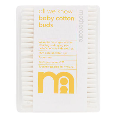 สำลีก้าน Mothercare all we know baby cotton buds - 200 pack NB222