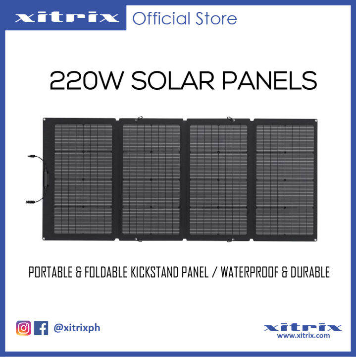 EcoFlow 220W Portable Solar Panel 21.8V(Vmp18.4V) 13A 220W; ; Standard