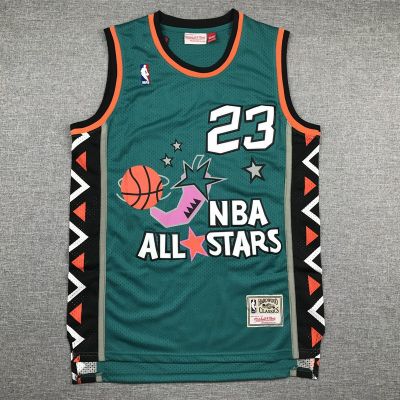 ใหม่ Chicago NBA #23 เสื้อกีฬาแขนสั้น ลายทีม Michael Jordan Jersey The 96 All Stars Green HCnbdl78KKchmf69