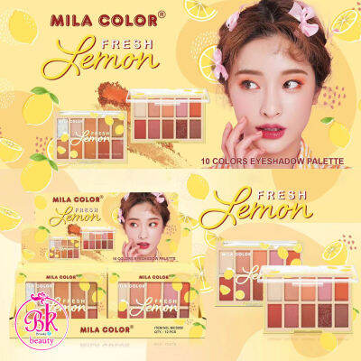 MILA COLOR อายแชโดว์ สีสวยเงางาม ติดทนนานตลอดวัน ไม่เลอะ กันน้ำ กันเหงื่อ พาเลทอายแชโดว์ 10 เฉดสีทำให้ดวงตาของผู้ใช้งานดูโดดเด่นขึ้น