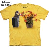 2023 Customized Fashion Kitten Playing With Flowers T-Shirt - Large，Contact the seller for personalized customization