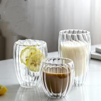 350ml Latte Coffee Glass Cup With Lid and Straw Transparent Bubble Tea Cup Juice Glass Beer Can Milk Mocha Cups Breakfast Mug