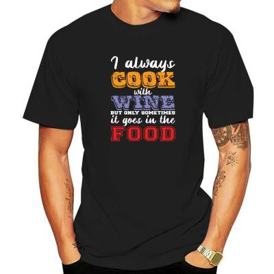 Cook With Wine Funny T-Shirts Mens Oversized Cotton Tops Streetwear Tee Shirts Boys Casual Short Sleeve Tees