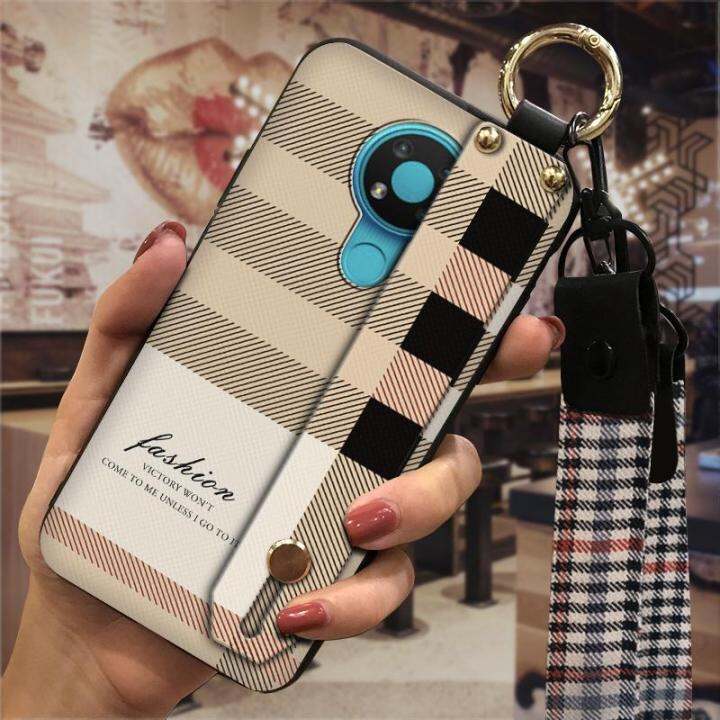 silicone-new-arrival-phone-case-for-nokia-3-4-dirt-resistant-soft-case-tpu-original-protective-new-plaid-texture-cute