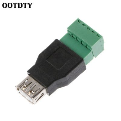 【sought-after】 OOTDTY 2ชิ้น USB ตัวเมียกับขั้วต่อแบบเกลียวปลั๊ก USB พร้อมขั้วต่อ USB2.0แจ็คตัวเมีย USB ตัวเมียกับขั้วต่อตัวเมีย