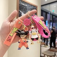 ◈✆۩ Monkey King Anime Dragon Ball Key Chain Silicone Doll School Bag Wholesale Pendant Car Bag Ornament Key Chain